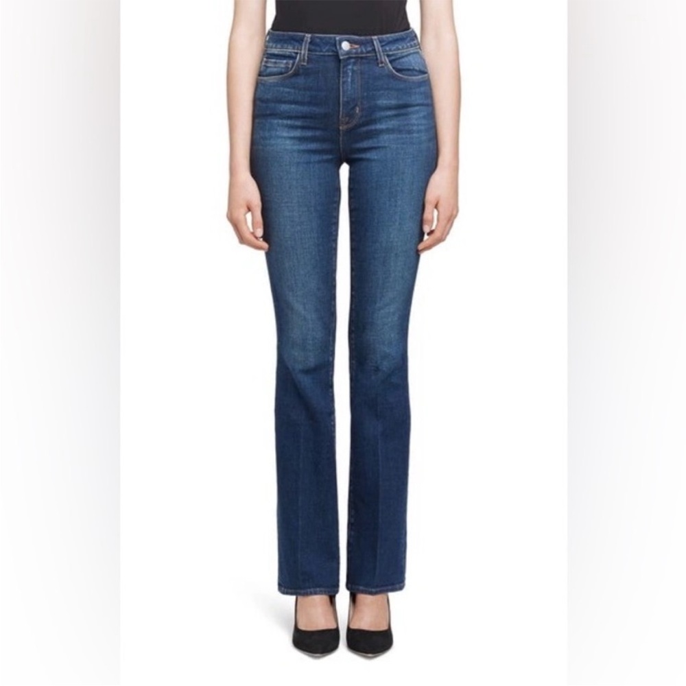 L’Agence Dean High Rise Straight Leg Jeans 25 tall In Seqoia